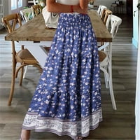 Žene Moda plus suknje za suknje Ljeto Boho duga suknja cvjetna tiskana suknja Club Basic Leisure Dnevno