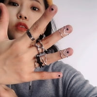 Korejski trendi cirkon šuplji kristalni ženski prsten za prste prsten zaštitni poklopac nakit za nokte