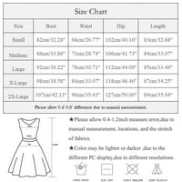 Ženske oblače V-izrez Modni čvrsti srednji duljina Ljetna haljina bez rukava ružičasta 2xl
