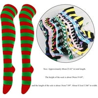 Wozhidaoke Par božićne visoke duge čarape za žene preko koljena čarape Božićne čarape za zabavu koljena