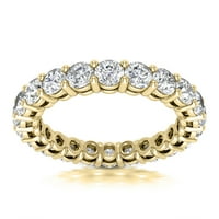 2CTW prirodni dijamant okrugli vječni bend 18K zlatni vjenčani prsten