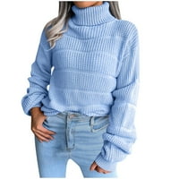 Feesfesfes Women džemper Ležerne prilike za dugi rukav udubljeni baza Pletena džemper Prodaja odjeće