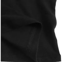 Luxplum dame T majice Square Crt Ljeto Top bez rukava na vrhu seksi pulover zabava lubanje crne s