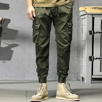Njshnmn teretni hlače Kampiranje planinarske vojne borbene košarice za pantne odjeće, zelena, XL