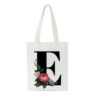 Personalizirani početni top torba cvjetni akvarelni poklon za njeno pismo tote tote
