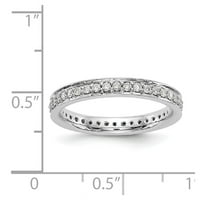 14K bijeli zlatni prsten za prsten vječni dijamant okrugli polirani CT vintage veličine 8