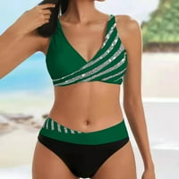 Ženski kupaći kostimi za kupaće kostimu za žene za žene Thong bikini za žene kupaći kostimi Žene Bikini Army Green L