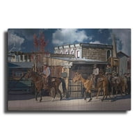 Luxe Metal Art 'Williams Cowboys' Mike Jones, Metalna zida Art, 24 x16