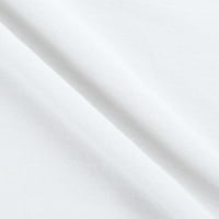 Žene Ležerne prilike pune boje pamučne posteljine elastične struke vučne hlače s džepovima bijeli_ xxxxl