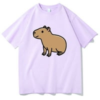 Jhpkjfunny harajuku capybaras grafički majica muškarci žene modni prevelizirani casual majica kratkih