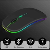 2.4GHz i Bluetooth miš, punjivi bežični LED miš za Realme Q Takođe je kompatibilan sa TV laptop Mac