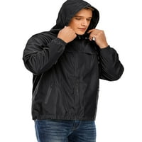 Kišna jakna otporna na muškarce Ležerne prilike, kapute sa kapuljačom, labavi jakne proljeće jesen sport