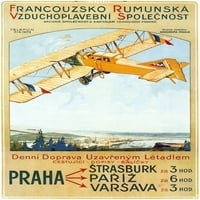 Avijacijski poster, 1922. Nvoditelj za putničku avio-kompanije Franco-Roumaine koji je preletio između