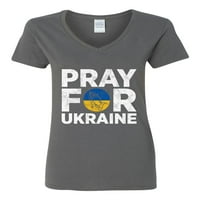 -Neck dame se mole za ukrajinski ukrajinski pride DT majica TEE