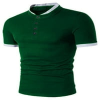 Sanviglor Muške ljetne vrhove kratkih rukava T majica bluza za vrat Redovna fit polo majica Sport pulover