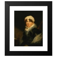 George Henry Harlow Black Modern Framed Museum Art Print pod nazivom - Portret dame