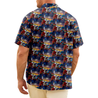 4. jula MENS Havajska košulja majica u SAD-u USA Nacionalna zastava Grafički 3D košulja 3D print plus