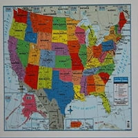 Nastavna stabla Sjedinjenih Država Zidna karta - 40 28
