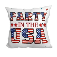 Dan neovisnosti posteljina jastučnica sa američkim zastavama ispisanim kaučem za kauč na kauču za kućni ukras
