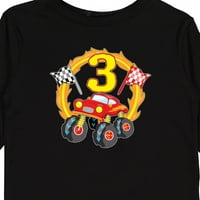 Inktastično čudovište Truck 3. rođendanski poklon dječaka malih majica ili majica s dugim rukavima