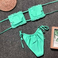 Žene Ruched Hollow Bikini push-up podstavljeni kupaći kostimi kupaći kostimi