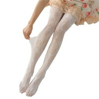 Štorke za kompresiju za žene za žene Ženske uzorak uzorka Fishnet vrpca cvjetni print Pantyhose čarape