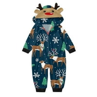 Porodica koja se podudara sa božićnim pidžamama setovi za odmor Xmas Tree Elk Reindeer Print print sa