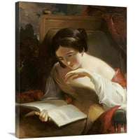u. Portret djevojke čitanja umjetničkog tiska - Thomas Sully