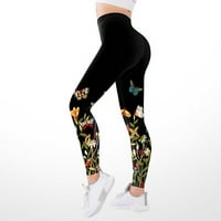 Ženske hlače Trendy Print High Squik za niska kompresija Yoga Fitness High Struk gamaše