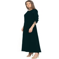 Eloria ženski georgette a linija vrat kratkih rukava bez rukava maxi haljina, boja: svijetlo siva