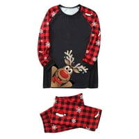 MA & Baby Christmas Obiteljski Pajamas Podudaranje jelena klasičnih pletenih Xmas Soft Outfit Sleep