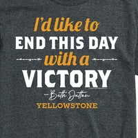 Yellowstone - Želio bih završiti ovaj dan uz pobjedu - mušku grafičku majicu kratkih rukava