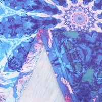 Voncos žene dugih rukava bluza majica - casual carice v izrezani kravata boja i zimske modne bluze za žene prevrtanje plave veličine m