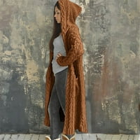 Zimska kaput za uklanjanje žena zimski ugodan čvrsti čvrsti pleteni labavi kaputinski kaput dugi kardigan