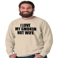 HUSUG dugih rukava majice za muškarce volim svoje pušenje vruće supruge u braku