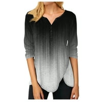 Ženske bluze Stabilna odjeća Ženska ležerna puna gumba VACT majica Nepravilna majica s dugim rukavima