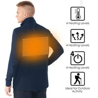 Gyma Men '& Women' Električni USB Grijani prsluk Zimska jakna za grijanje Navy Veličina XL