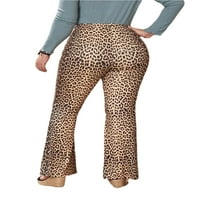 Niveer dame Long Hlače Leopard Print Plus Veličina Smjestine noge Jeggings Stipne pantalone Elastična