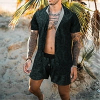 Muškarci Ljetni modni odijelo Orijentacija za slobodno vrijeme ispisani setovi Havajska majica na plaži