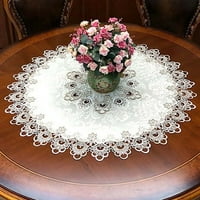 Okrugla stolnjak čipka cvjetni stol pokrivač za prašinu zaštićene kućne festivalske stolne krpe