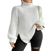 Glonme dame džemper Chunky Knit pleteni džemperi Turtleneck Jumper vrhovi Žene Ležerne prilike pulover