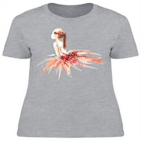 Akvarel Ballerina Dizajn majica Žene -Image by Shutterstock, Ženka Velika