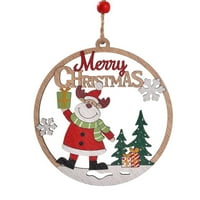 Zruodwans božićni viseći dekor božićni drveni viseći ukras Dekor Santa Claus Reindeer Snjegović Trajni ukrasi za višekratnu upotrebu na stablu za zid za radost