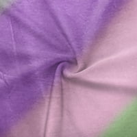 Ljetna bluza Ženska modna gradijent okruglog vrata Ispiši labav tenk Top dame Top Purple XL
