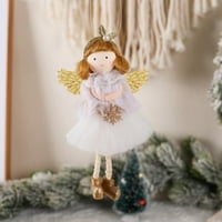 Kuglice za božićne glave plišani anđeoski anđeoski anđeoski ukrasi Xmas stablo Privjesak Početna Božić