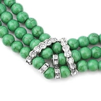 Trgovina LC osvježena za HowLite Crystal Trostruki redak Choker perla ogrlica za žene Nakit Pokloni