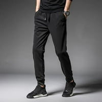 Prevladavajući modni džepni džepni džep za crtanje Sportske pantalone Ležerne prilike snopa hlače crna