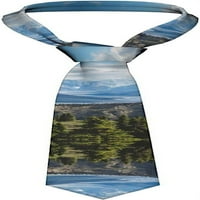 View Mountain Tiskan muške svilene kravata - meka i udobna sa dizajnom protiv plutajućih kopča pogodan