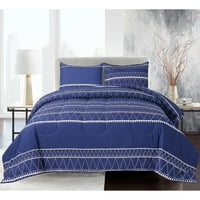 Shate posteljina Kompozitni setovi Stripes uzorak plava Twin odrasla osoba, teen i spavaone prugaste,