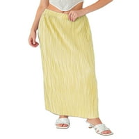 Ženska ljetna suknja visoke struka Čvrsta boja natakla ravna suknja za putovanja, plažu, kupovinu